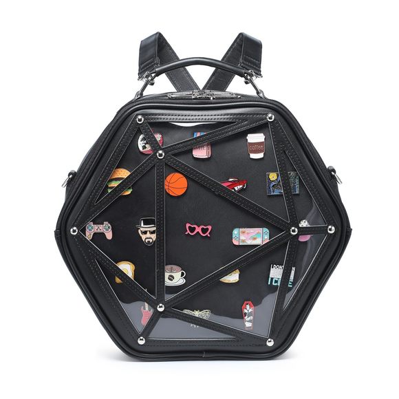 Star Ita Bag Pu Crossbody Shoulder Bag Backpack Multi-Purpose Pins Display :< - Picture 1 of 6